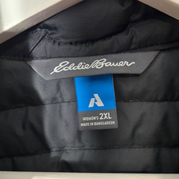 Eddie Bauer Women's Size 2XL StormDow 800 Goose Down Black Puffer Vest - Picture 7 of 11